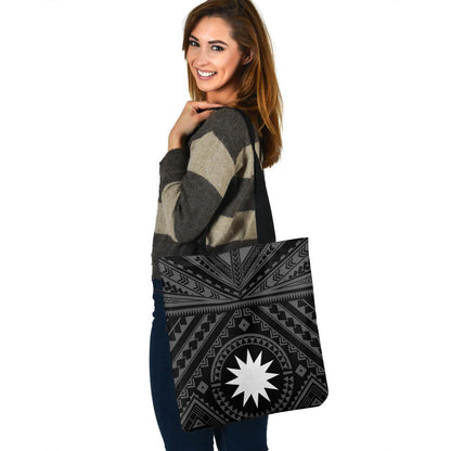 Nauru Custom Personalised Tote Bag Polynesian Tattoo Style