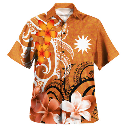 Federated States Of Micronesia Hawaiian Shirt Custom Polynesian Half Sleeve Gold Tattoo With Seal Black