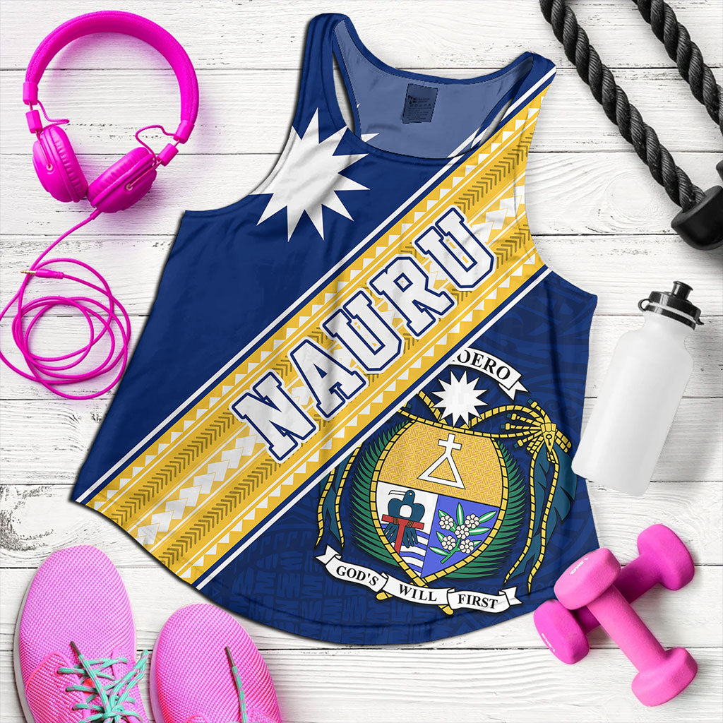 Nauru Women Tank Flag And Coat Of Arms
