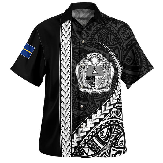 Nauru Hawaiian Shirt Tribal Micronesian Coat Of Arms
