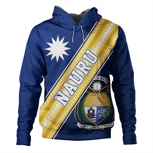 Nauru Hoodie Flag And Coat Of Arms