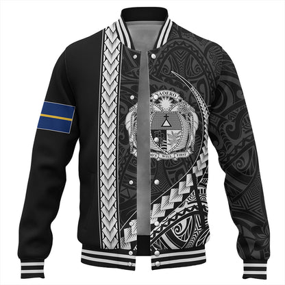 Nauru Baseball Jacket Tribal Micronesian Coat Of Arms