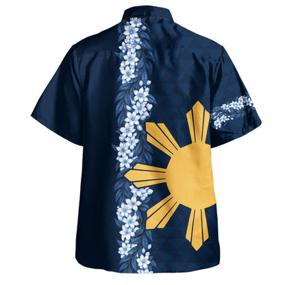 Philippines Filipinos Hawaiian Shirt Sampaguita Flower Sun Pattern Island Style Ver.1