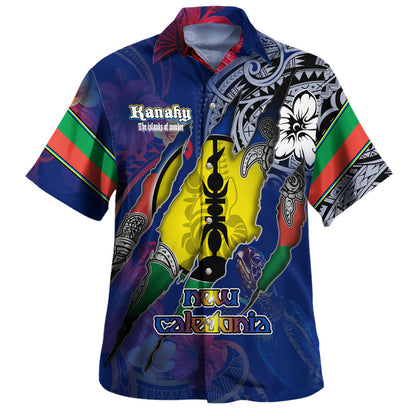 Papua New Guinea Hawaiian Shirt Custom Papuan Blood Inside Me Polynesian Sleeve Tattoo Tropical Blue