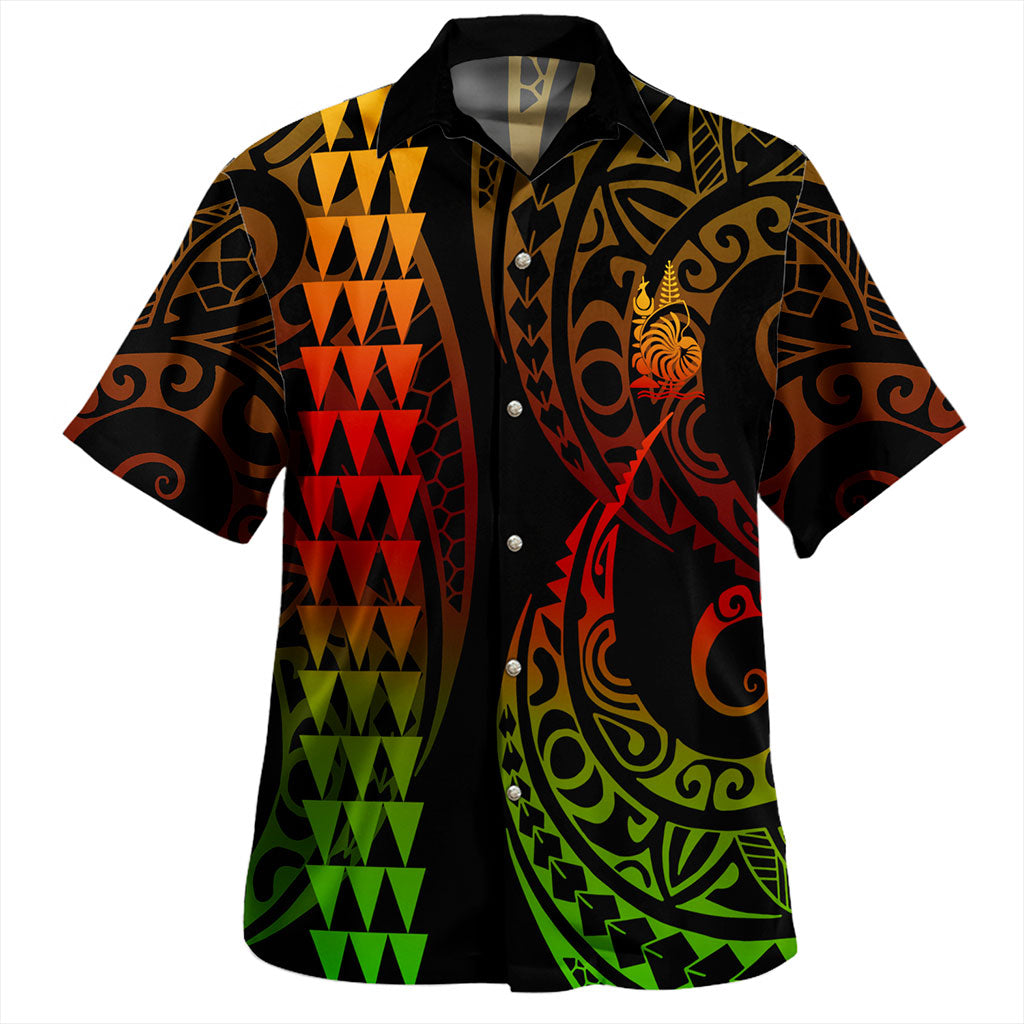New Caledonia Hawaiian Shirt Kakau Style