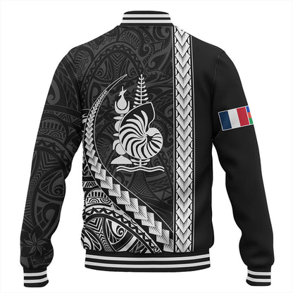 New Caledonia Baseball Jacket Tribal Melanesian Coat Of Arms