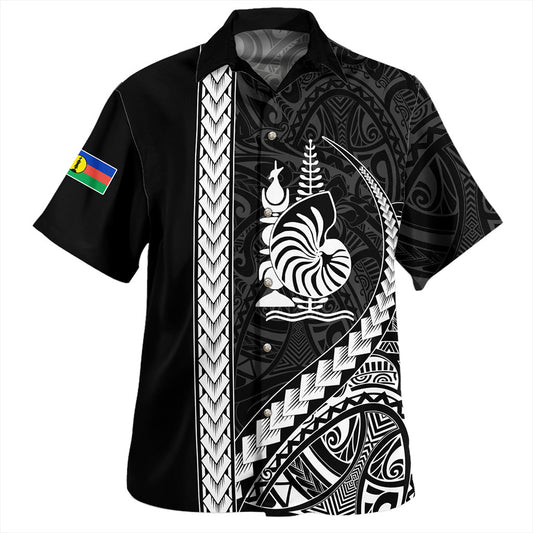 New Caledonia Hawaiian Shirt Tribal Melanesian Coat Of Arms