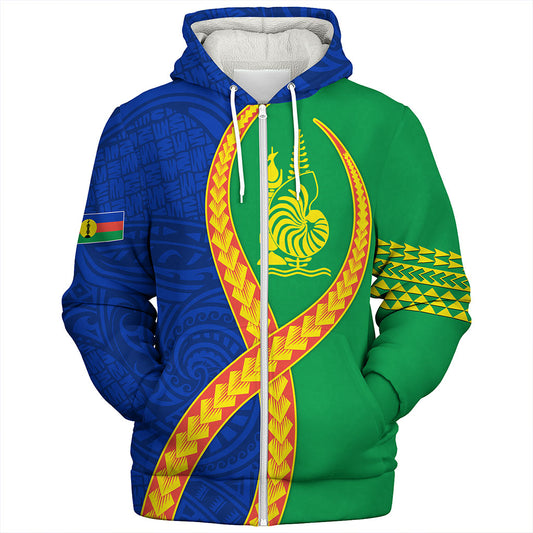 New Caledonia Sherpa Hoodie Tribal Polynesian In My Heart