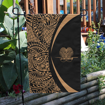 Papua New Guinea Garden Flag Lauhala Circle Gold