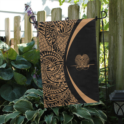 Papua New Guinea Garden Flag Lauhala Circle Gold