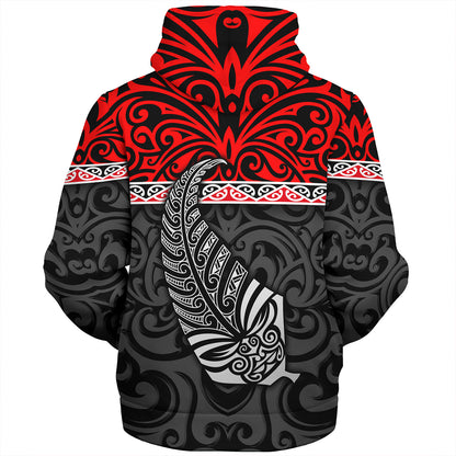 New Zealand Custom Personalised Sherpa Hoodie Aotearoa Kowhaiwhai Patterns
