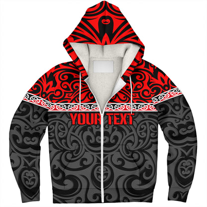 New Zealand Custom Personalised Sherpa Hoodie Aotearoa Kowhaiwhai Patterns
