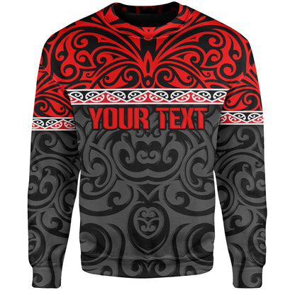 New Zealand Custom Personalised Sweatshirt Aotearoa Kowhaiwhai Patterns