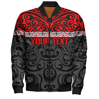 New Zealand Custom Personalised Bomber Jacket Aotearoa Kowhaiwhai Patterns