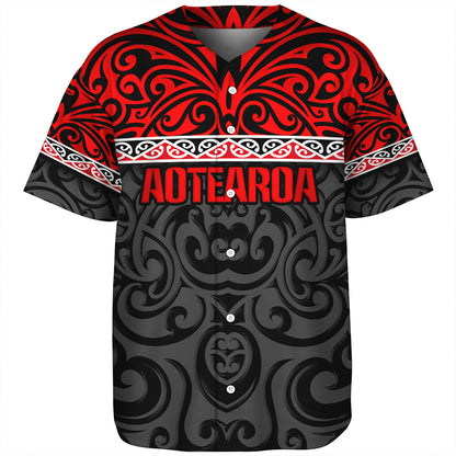 New Zealand Custom Personalised Baseball Shirt Aotearoa Kowhaiwhai Patterns