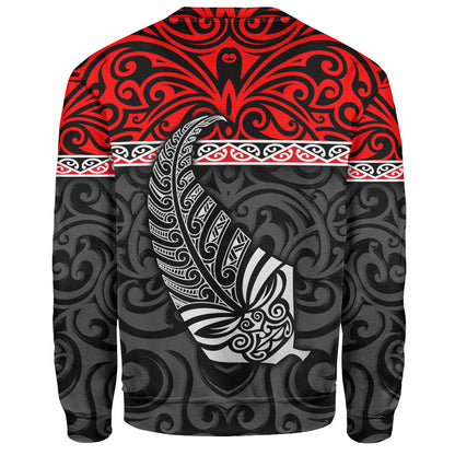 New Zealand Custom Personalised Sweatshirt Aotearoa Kowhaiwhai Patterns