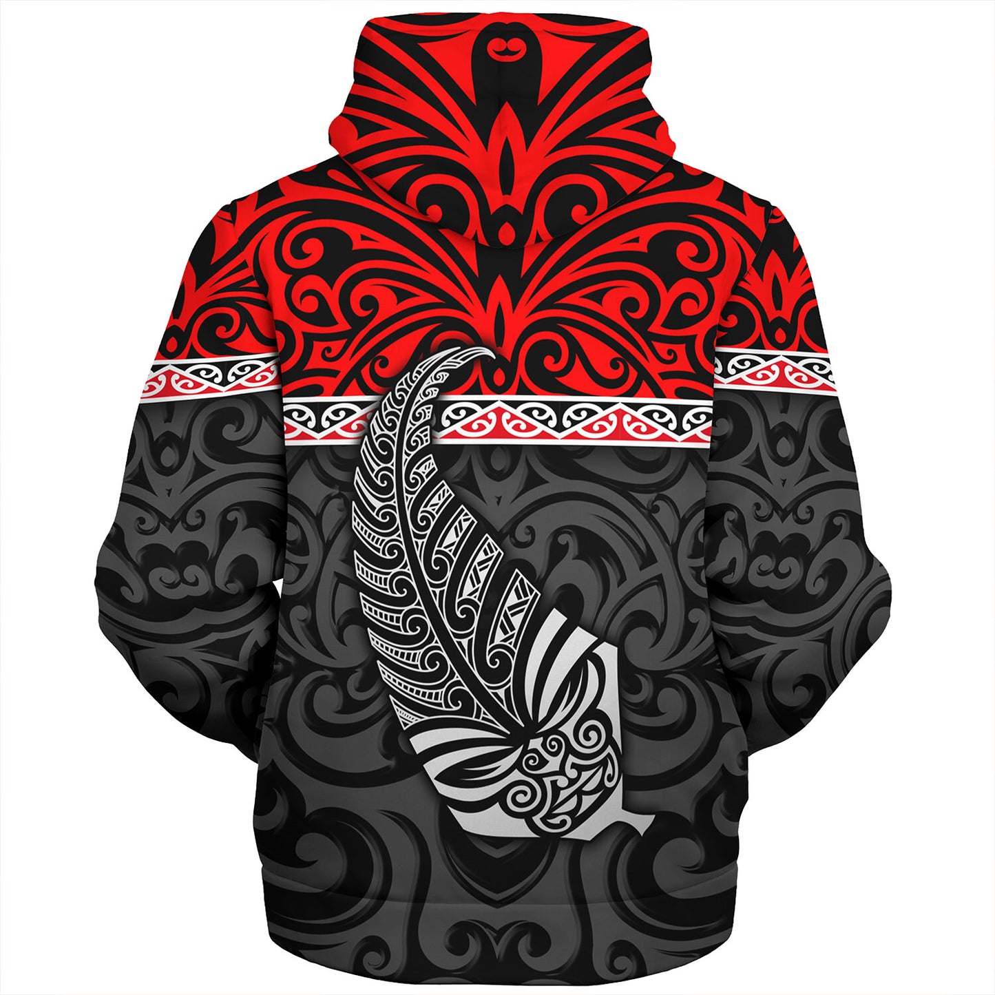New Zealand Custom Personalised Sherpa Hoodie Aotearoa Kowhaiwhai Patterns