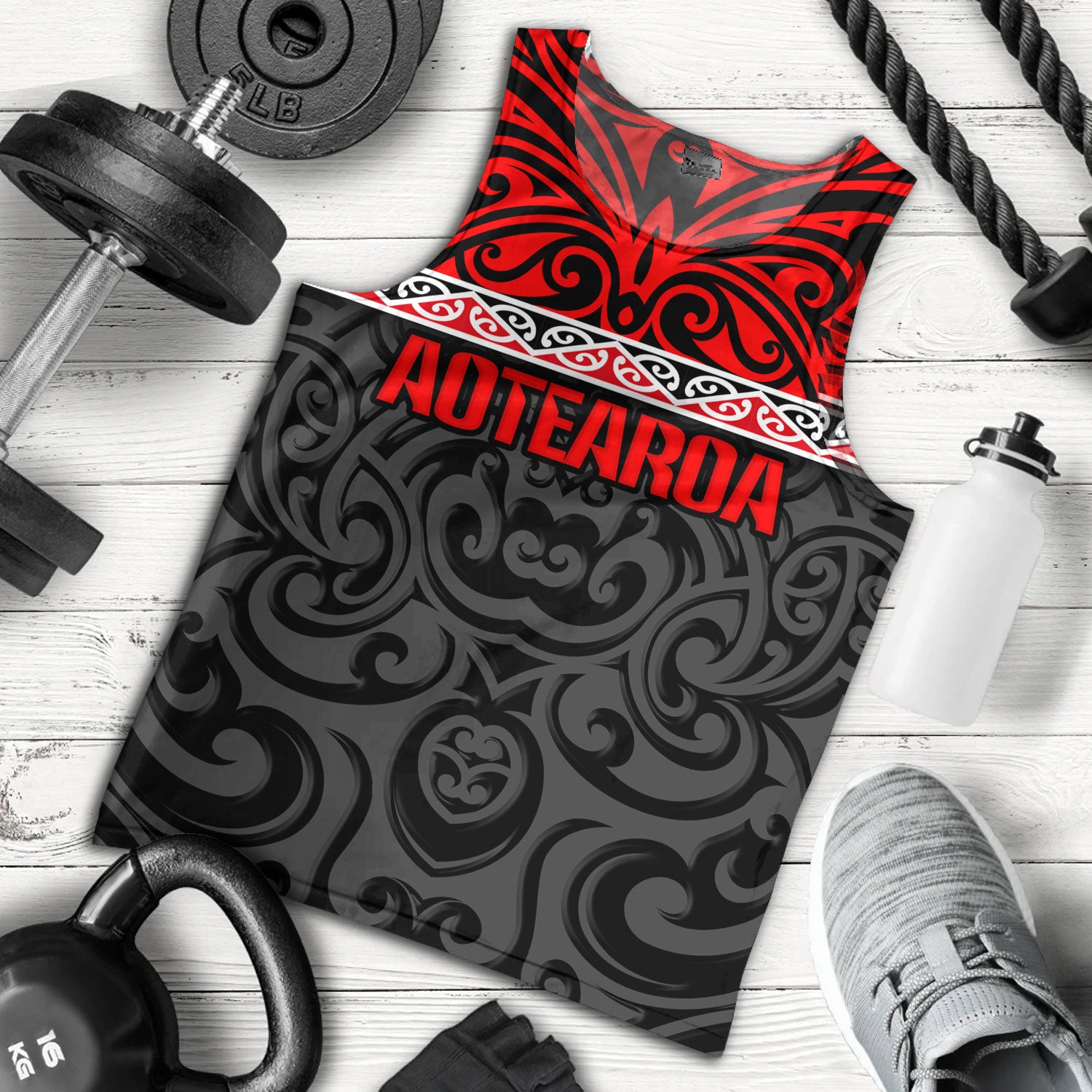 New Zealand Custom Personalised Tank Top Aotearoa Kowhaiwhai Patterns