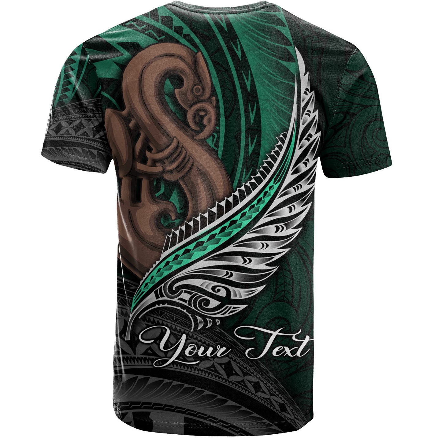 New Zealand Custom Personalised T-Shirt Aotearoa Manaia Maori Patterns