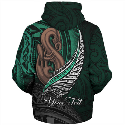 New Zealand Custom Personalised Sherpa Hoodie Aotearoa Manaia Maori Patterns