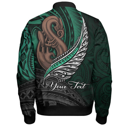 New Zealand Custom Personalised Bomber Jacket Aotearoa Manaia Maori Patterns