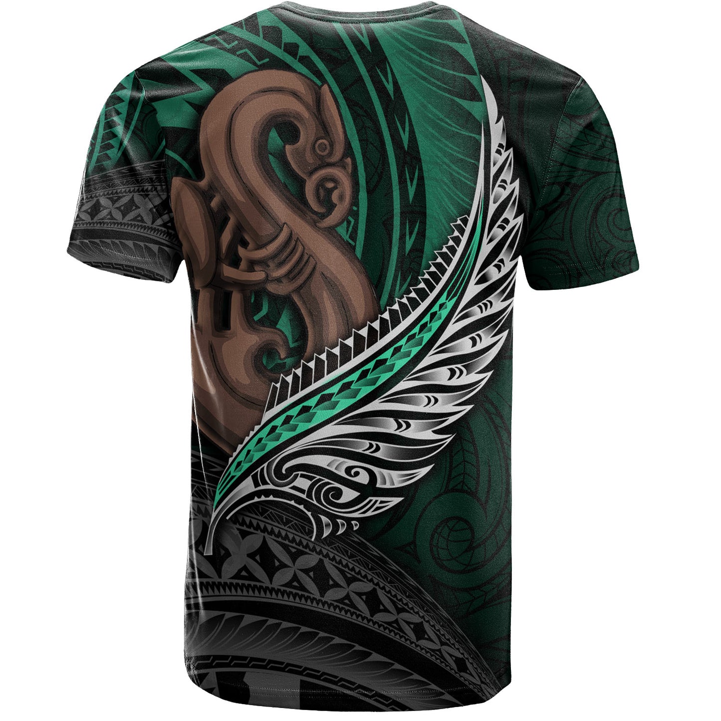 New Zealand Custom Personalised T-Shirt Aotearoa Manaia Maori Patterns