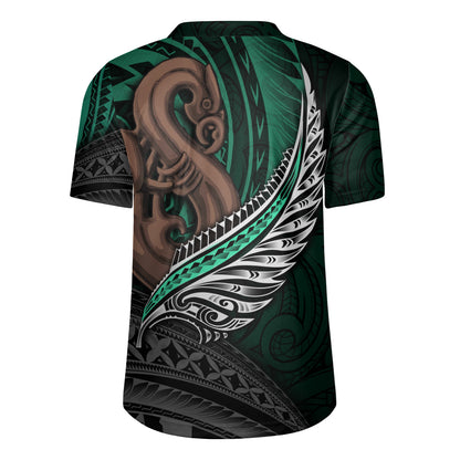 New Zealand Custom Personalised Rugby Jersey Aotearoa Manaia Maori Patterns