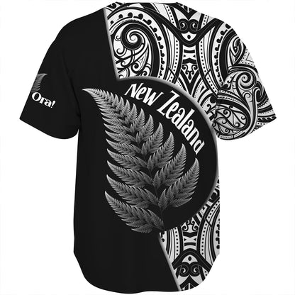New Zealand Custom Personalised Baseball Shirt Kia Ora Silver Ferns Style