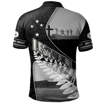 New Zealand Polo Shirt Lest We Forget Anzac Bay Beach