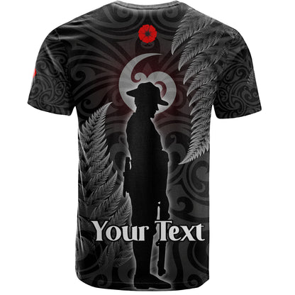 New Zealand Custom Personalised T-Shirt Lest We Forget Koru Maori Pattern