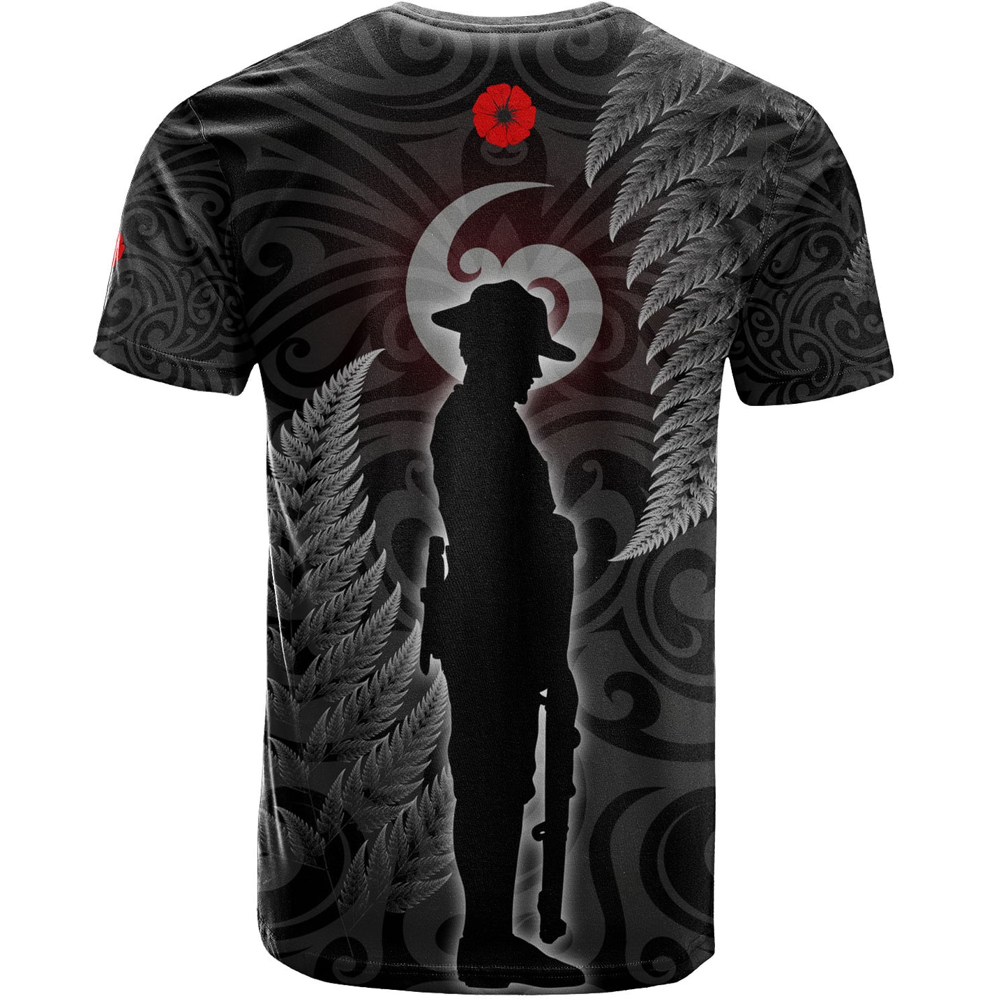 New Zealand Custom Personalised T-Shirt Lest We Forget Koru Maori Pattern