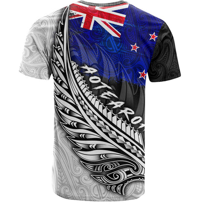 New Zealand Custom Personalised T-Shirt Maori Silver Fern Flag Vibes