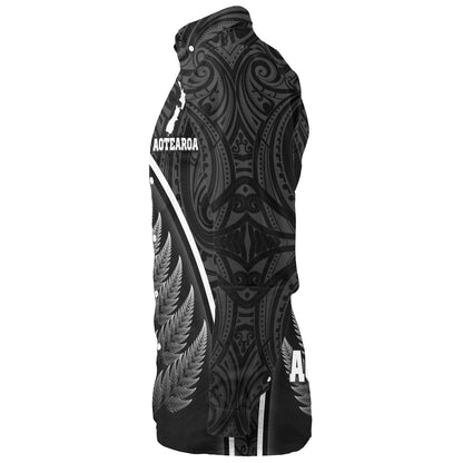 New Zealand Custom Personalised Long Sleeve Shirt Maori Style Ethnic Curve Design