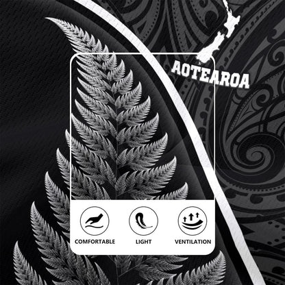 New Zealand Custom Personalised Rugby Jersey Maori Style Ethnic Curve Design