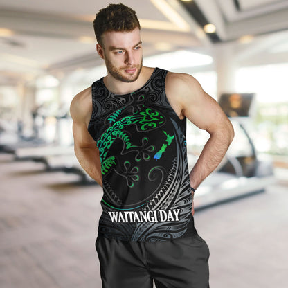 New Zealand Custom Personalised Tank Top Waitangi Day Ethnic Lizard Maori Patterns