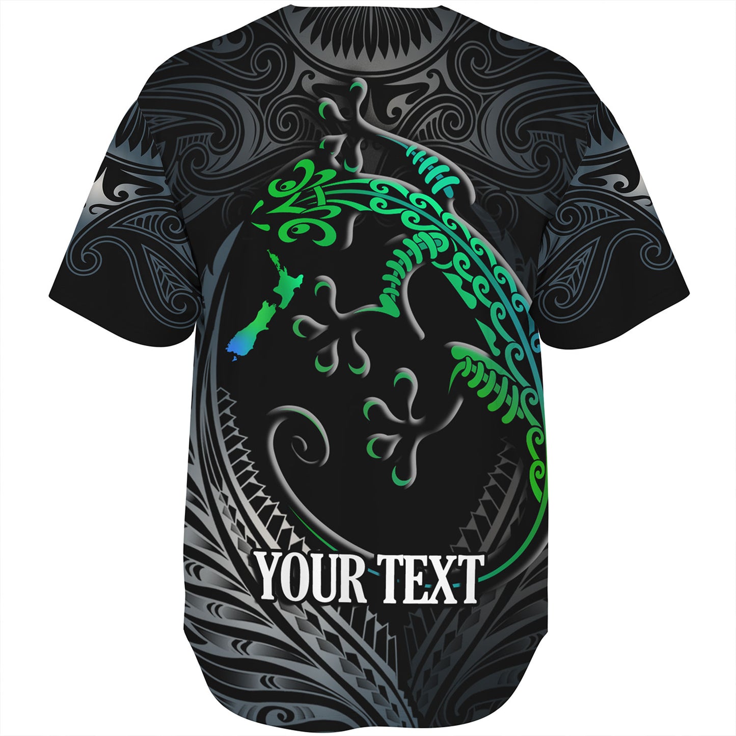 New Zealand Custom Personalised Baseball Shirt Waitangi Day Ethnic Lizard Maori Patterns