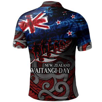 New Zealand Custom Personalised Polo Shirt Waitangi Day Maori Patterns