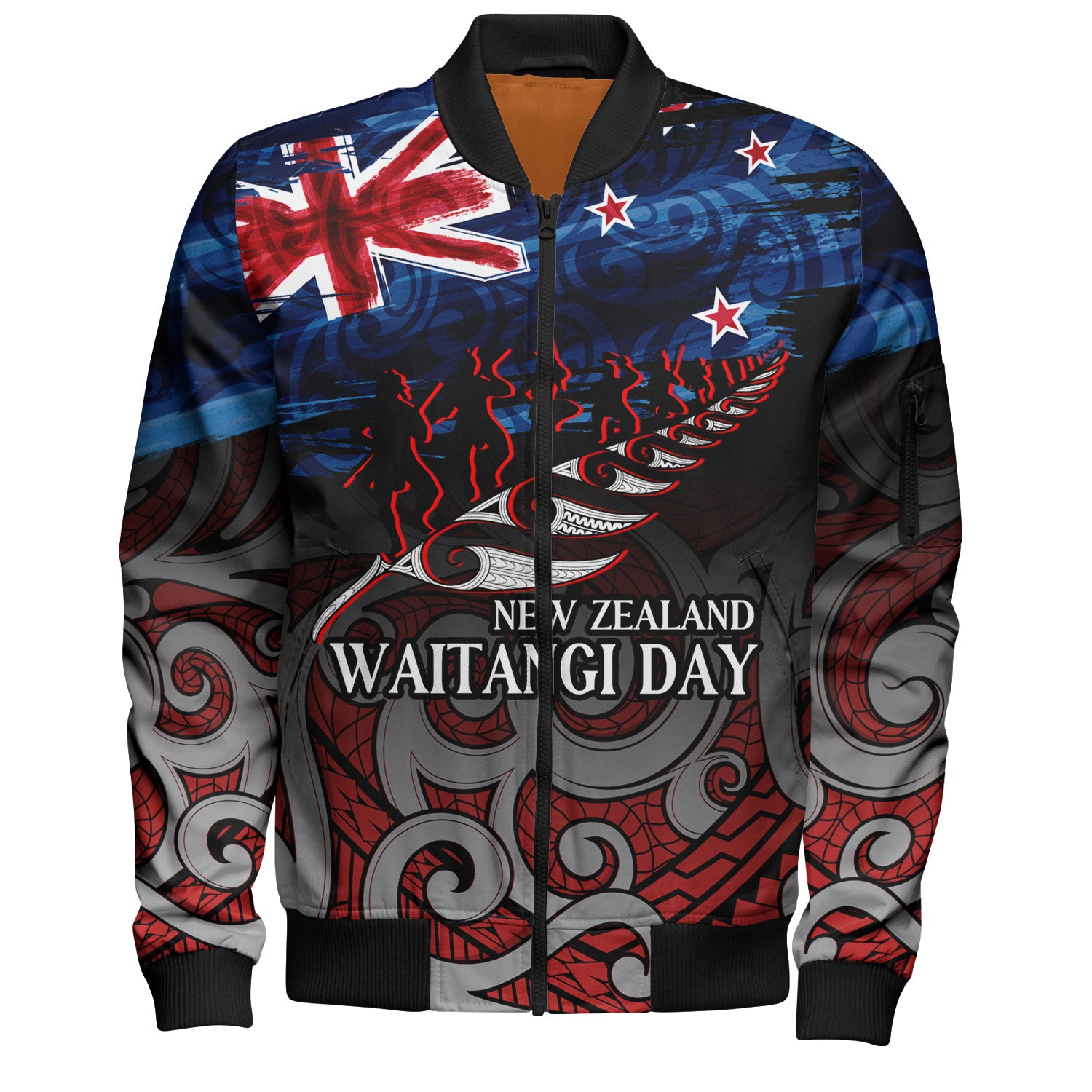New Zealand Custom Personalised Bomber Jacket Waitangi Day Maori ...
