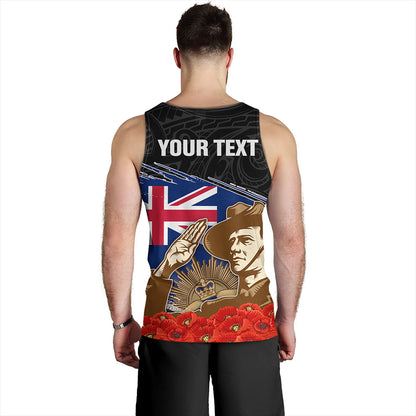 New Zealand Tank Top Custom Remembrance Day The Red Poppy