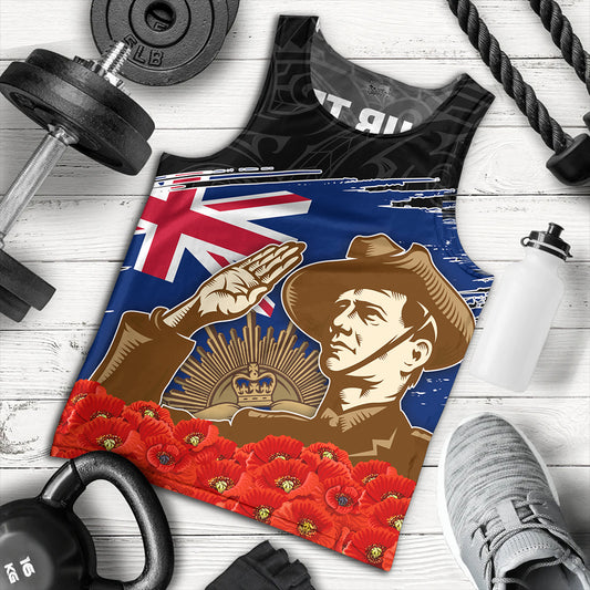 New Zealand Tank Top Custom Remembrance Day The Red Poppy