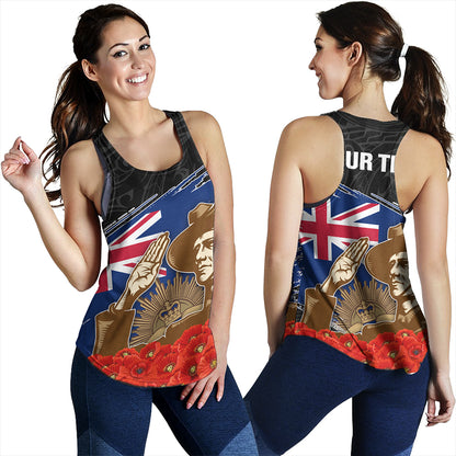 New Zealand Women Tank Custom Remembrance Day The Red Poppy