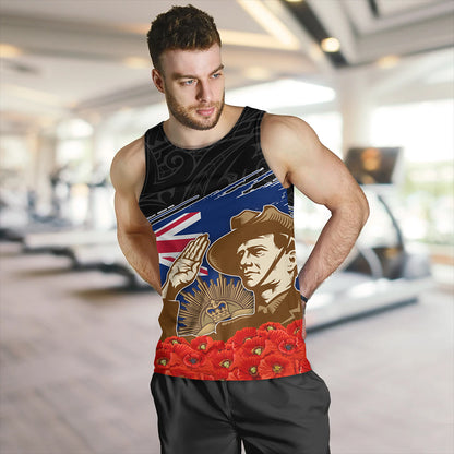 New Zealand Tank Top Custom Remembrance Day The Red Poppy