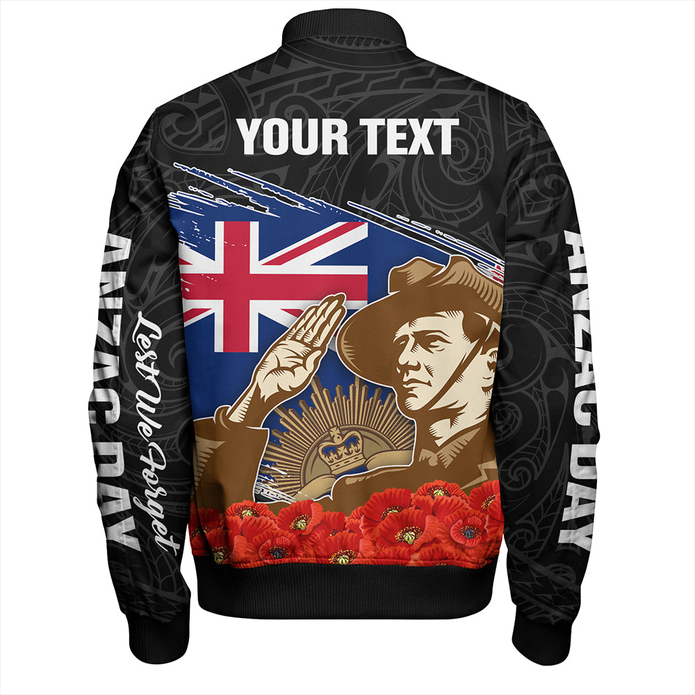 New Zealand Bomber Jacket Custom Remembrance Day The Red Poppy