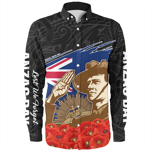 New Zealand Long Sleeve Shirt Custom Remembrance Day The Red Poppy