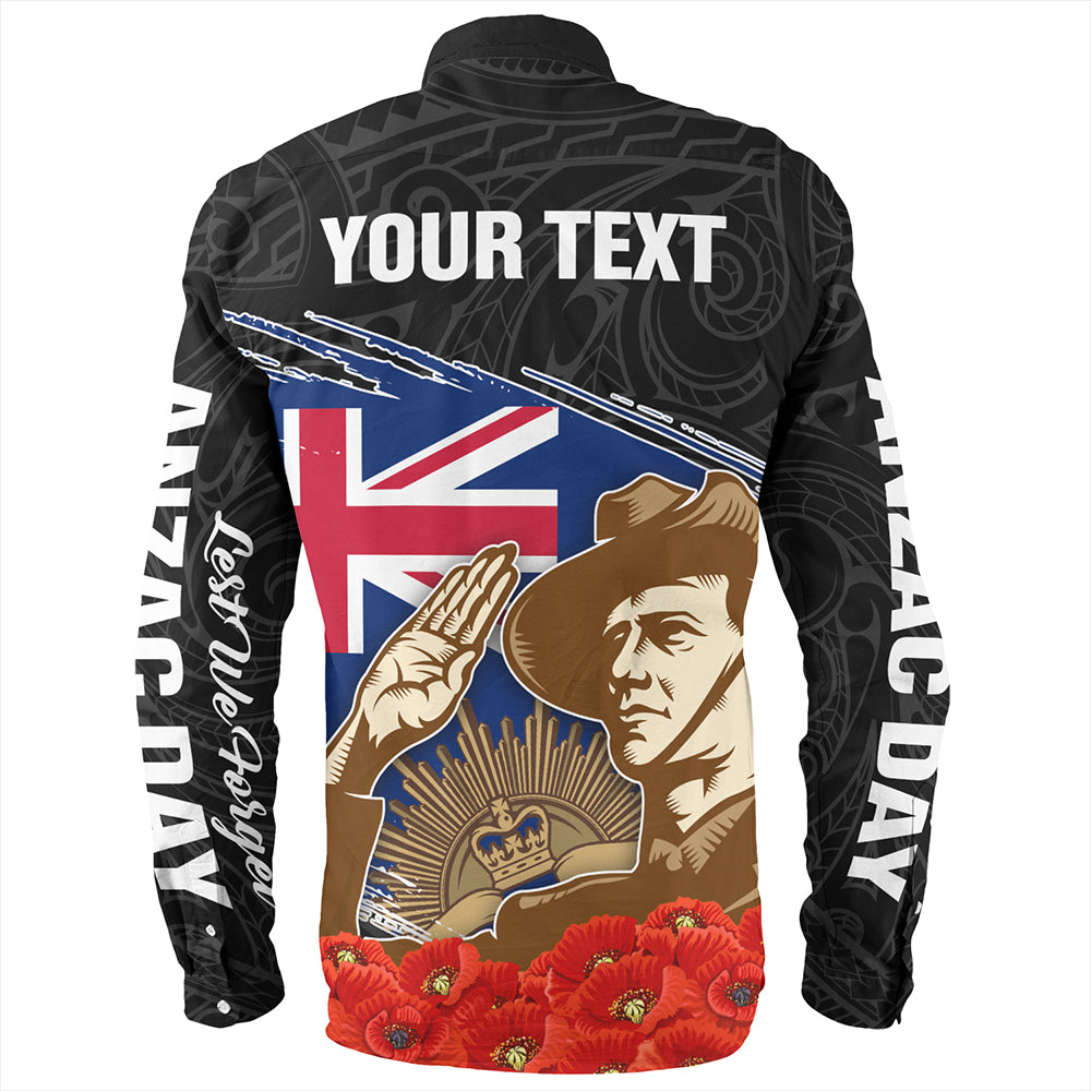 New Zealand Long Sleeve Shirt Custom Remembrance Day The Red Poppy