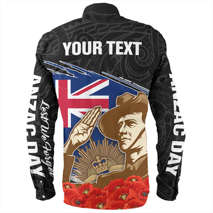 New Zealand Long Sleeve Shirt Custom Remembrance Day The Red Poppy