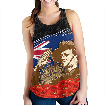 New Zealand Women Tank Custom Remembrance Day The Red Poppy
