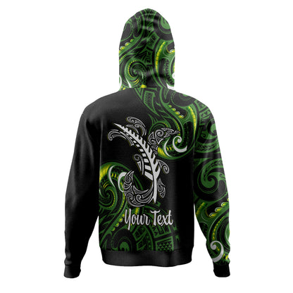 New Zealand Hoodie - Custom Aotearoa Silver Fern Maori Patterns