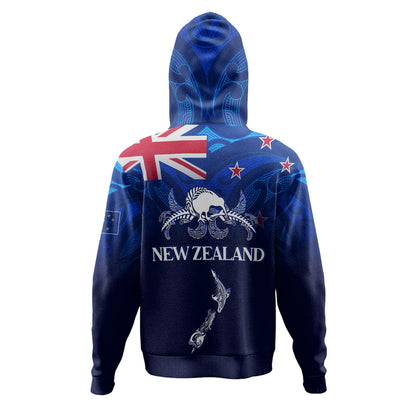New Zealand Hoodie  - Custom Map Kiwi Bird Mascot