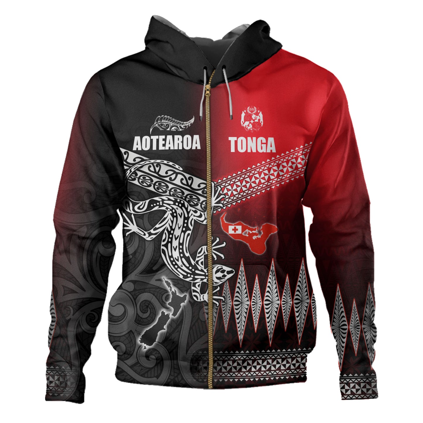 New Zealand Maori Aotearoa Tonga Hoodie